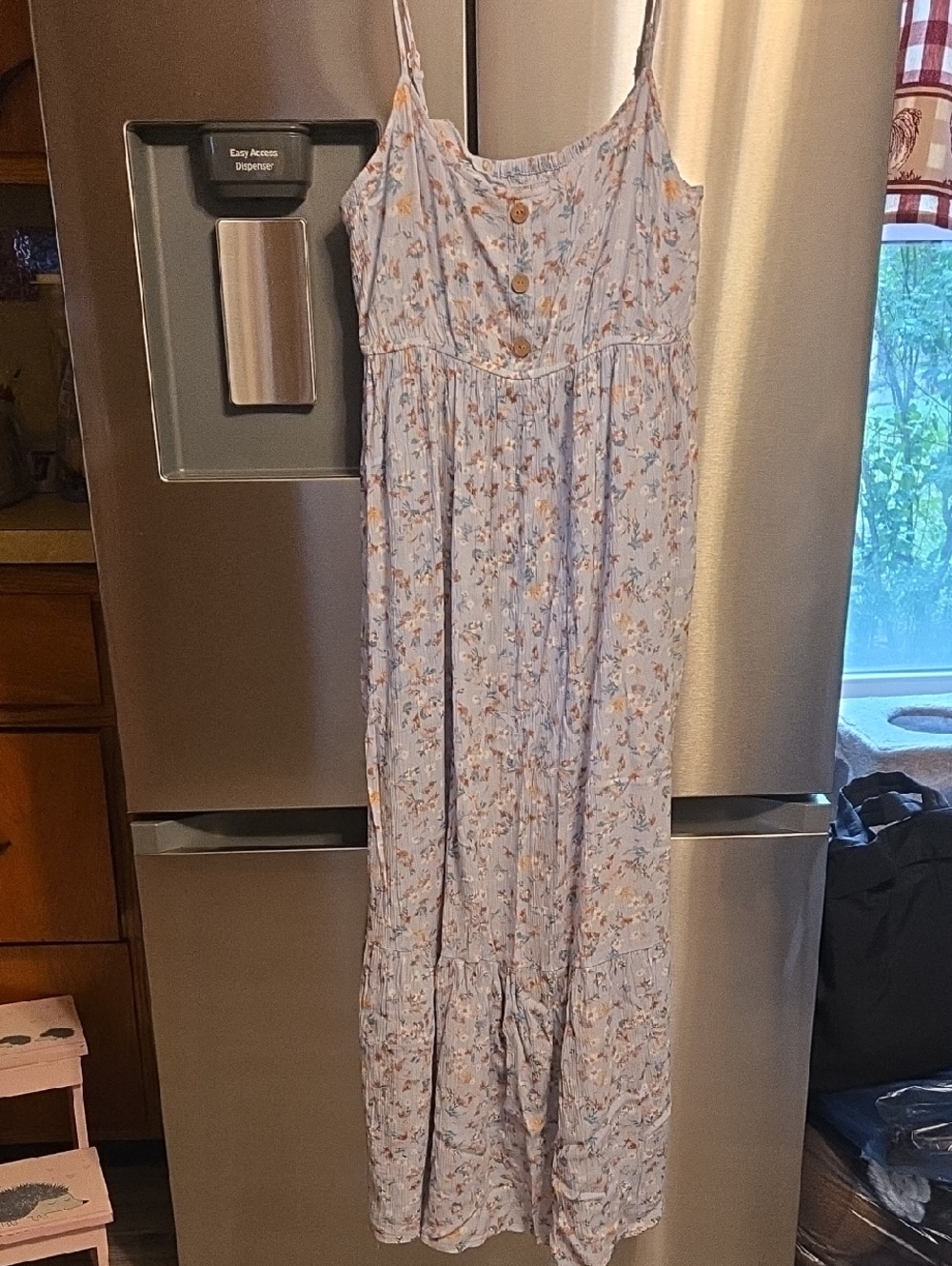 Light Blue Floral Maxi Sundress
